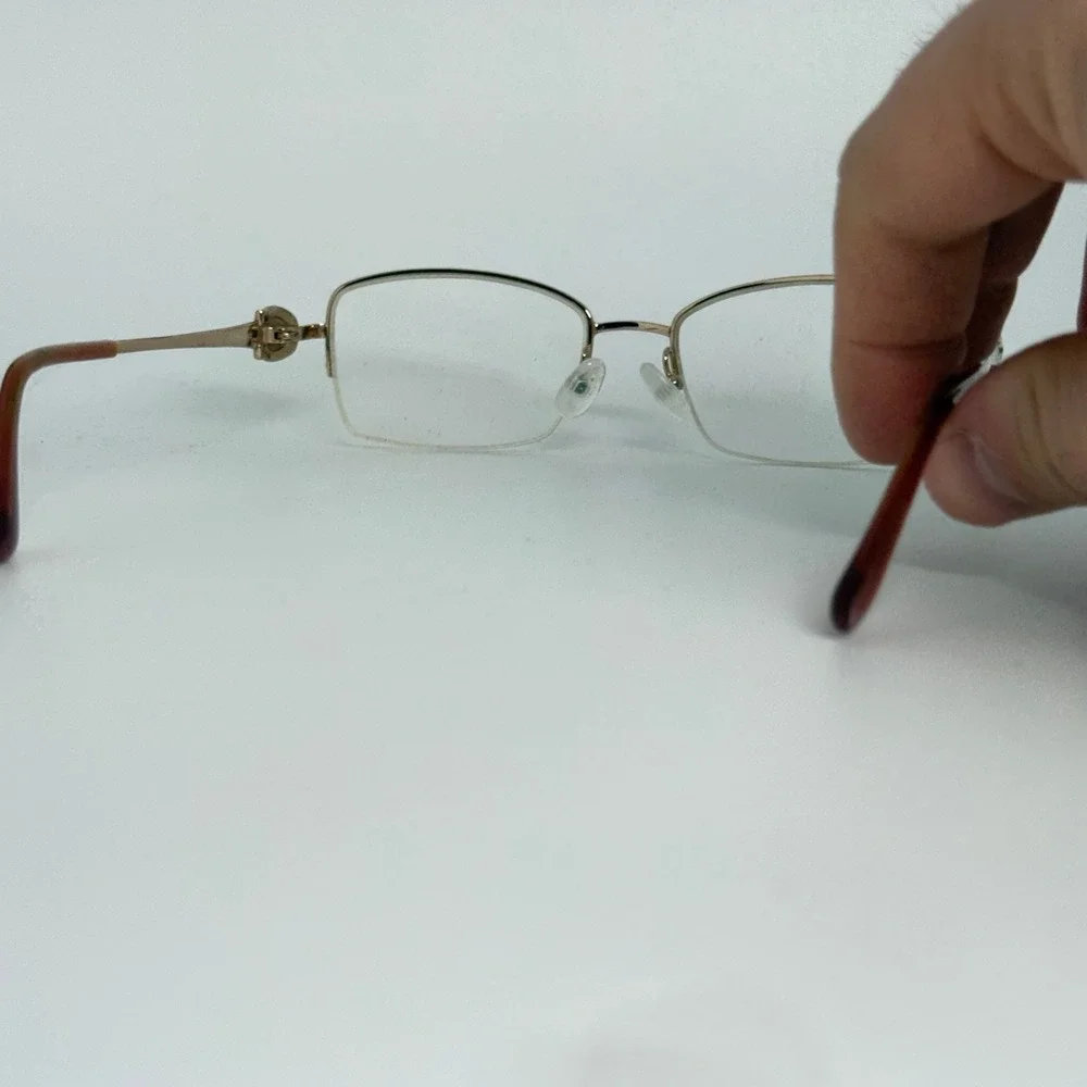 Salvatore Ferragamo Womens Eyeglasses Gold Gancini Rhinestone‎ 52 18 130 688